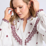 Elm | Agnes Embroidered Shirt - Mars/Maro Embroidery