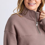 Foxwood | College Zip Crew - Mocha