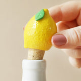 Lisa Angel | Cork Bottle Stopper - Lemon