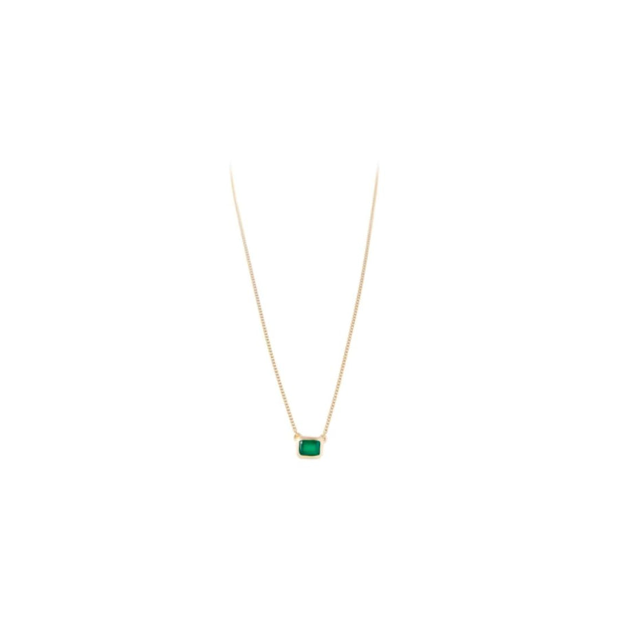 Fairley | Green Agate Deco Necklace