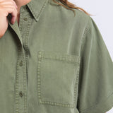 Elm | Bliss Washed Shirt - Clover