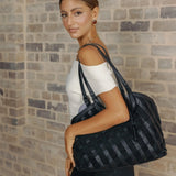 Black Caviar Designs | Waverly 3pc Woven Handbag Tote - Black