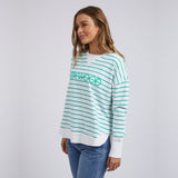 Foxwood | Simplified Stripe Crew - Green