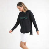 Foxwood | Simplified Metallic Crew - Black