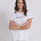 Stella + Gemma | Classic Tee - White Freehand