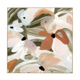 Abstract Daisies Canvas | Khaki - 122 x 122cm