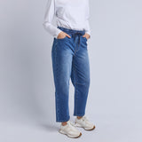 Elm | Marta Barrel Jogger - Mid Blue Wash