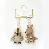 Living Textiles | Stroller Toy 2pk - Kangaroo & Kookaburra