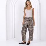Leo Barrel Jeans - Leopard