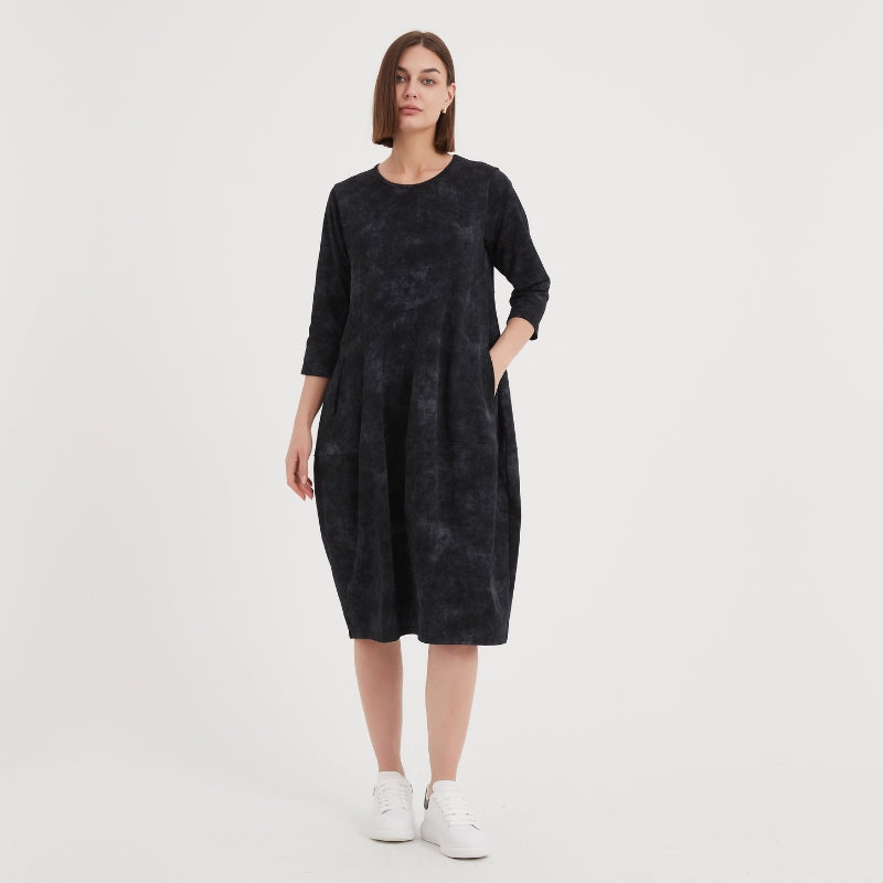 Tirelli | Diagonal Seam Dress - Black