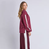 Foxwood | Knit Collar Crew - Port