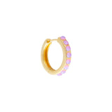 Fairley | Pink Opal Crystal Midi Hoops