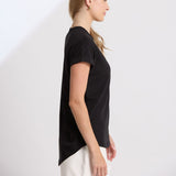 Stella + Gemma | Soho Cuff Crew - Black Embroidered Logo