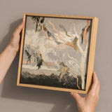 Evening Gum Leaves - 30x30cm  Framed Art Print