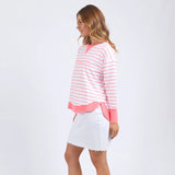 Foxwood | Simplified Stripe Crew - Neon Pink