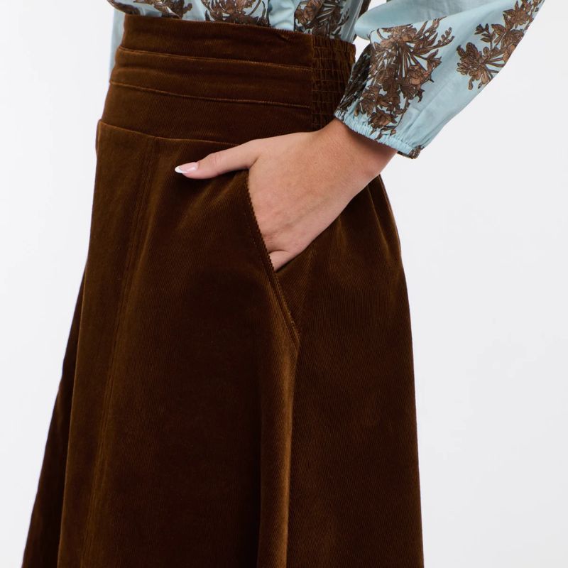 Dakota Cord Skirt - Brandy