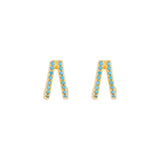 Fairley | Turquoise Twin Pave Huggie