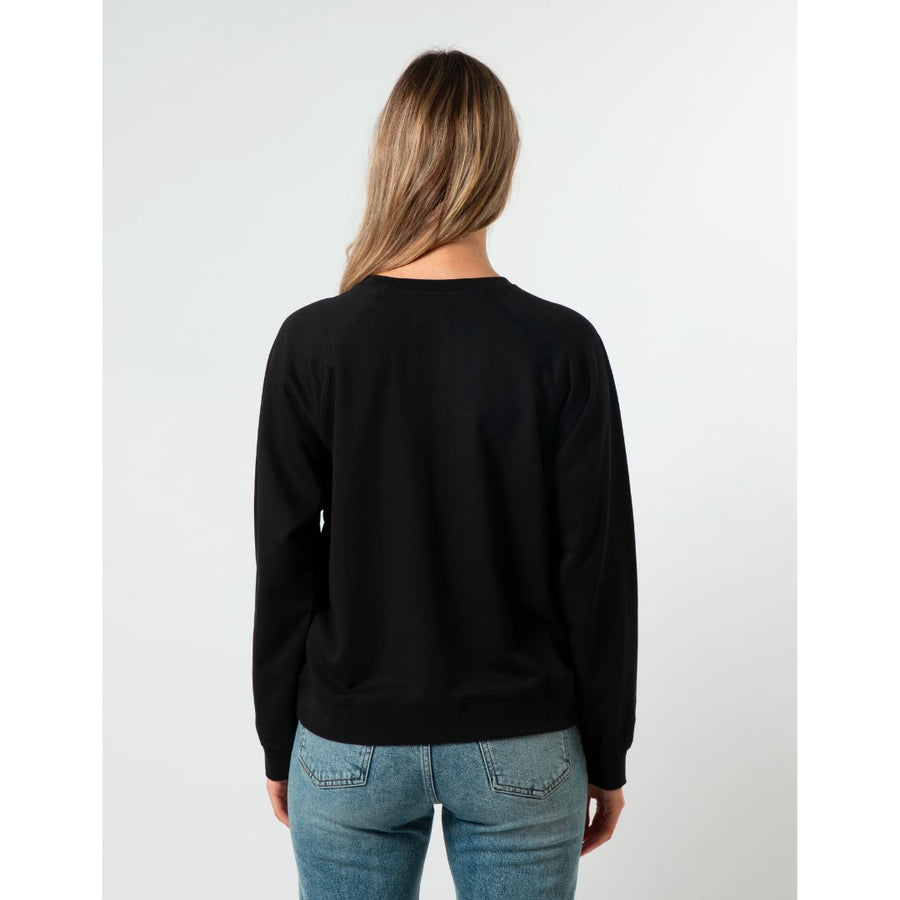 Stella + Gemma | Sweater with painted white logo - Black