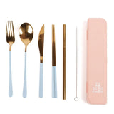 The Somewhere Co | Cutlery Kit - Gold/Blue