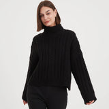 Tirelli | Chunky Cable Oversized Knit - Black