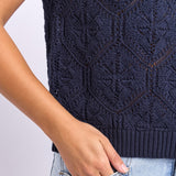 Foxwood | Luna Knit Vest - Dark Sapphire