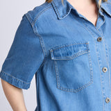 Elm | Cora Denim Dress - Mid Blue Wash