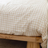 Mulberry Threads | Bamboo Quilt Cover - Oat Gingham