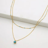 Zafino | Layered Blue Mini Necklace - Gold