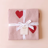 Fox & Fallow | Luxe Knitted Blanket - Little Hearts