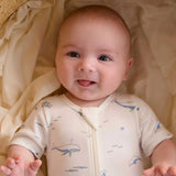 Purebaby | 2 Pack Short Zip Growsuit - Vanilla Nautical