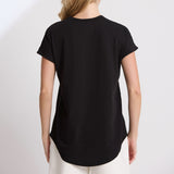 Stella + Gemma | Soho Cuff Crew - Black Embroidered Logo