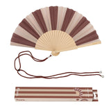 Hand Fan - Brown & Beige Stripes