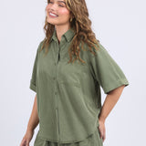 Elm | Bliss Washed Shirt - Clover