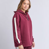 Foxwood | Knit Collar Crew - Port
