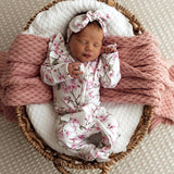 Snuggle Hunny | Organic Sleepsuit - Cherry Blossom