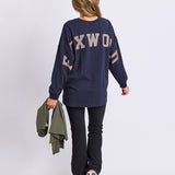 Foxwood | Interval Long Sleeve - Navy/Brown