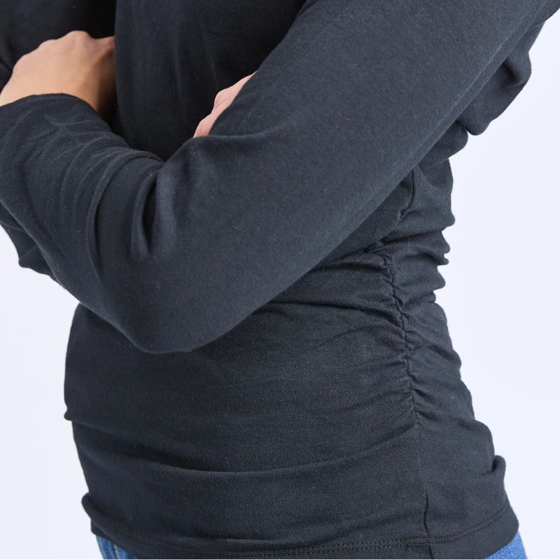 Elm | Ivie Ruched Top - Black