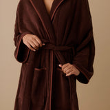 Hommey | Hooded Marle Robe - Cedar