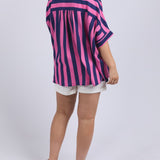 Elm | Palermo Stripe Shirt - Blue/Pink
