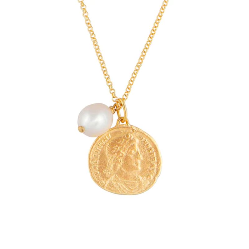 Fairley | Ancient Coin Pearl Necklace