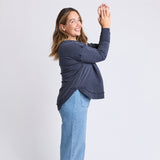 Foxwood | Washed Simplified Crew - Navy