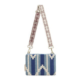 Sage x Clare | Anvi Beaded Clutch - Blue Jean