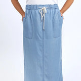Elm | Penny Utility Skirt - Mid Blue Wash