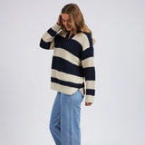 Foxwood | Estella Stripe Knit - Navy & Off White