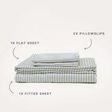 Mulberry Threads | Bamboo Sheet Set - Fog Stripe