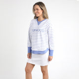 Foxwood | Simplified Stripe Crew - Neon Blue