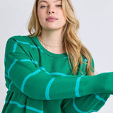 Elm | Charli Stripe Knit - Virdis Green