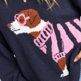 Elm | Annie Intarsia Knit - Navy