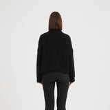 Tirelli | Chunky Cable Oversized Knit - Black