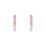 Fairley | Pink Opal Crystal Midi Hoops